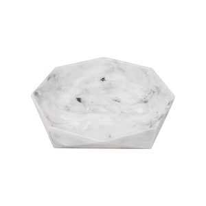 Maison Sucasa Soap Dispenser, Pump, Hand Soap, Dish Soap Dispenser, Kitchen, Bathroom, Refillable, Marble Design, Plastic, White