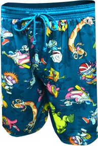 Briefly Stated Mens Nickelodeon Classic 90's Gangs All Here Long Sleep Short (XX-Large), Green