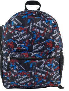 Fast Forward Spiderman Allover Print Backpack- 16 inches